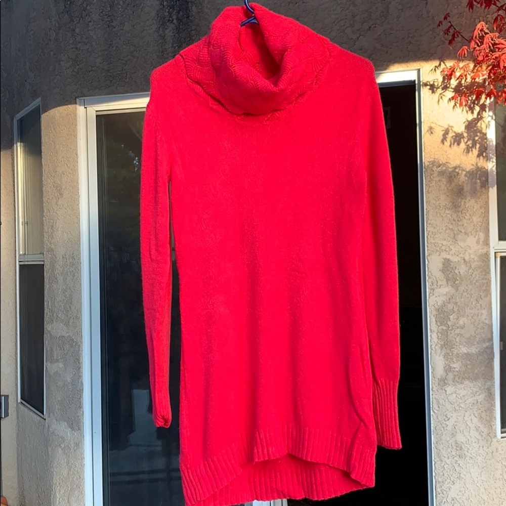 Red Turtleneck Sweater from Paris